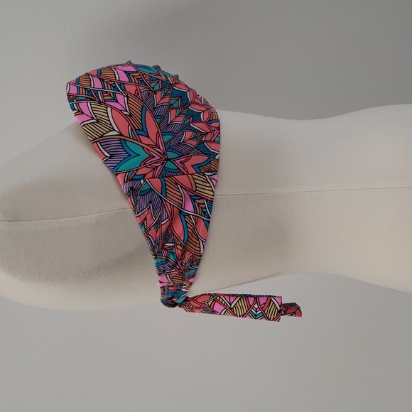 SunDazed pink multicolored strapless bikini top size 36D - Picture 7 of 12